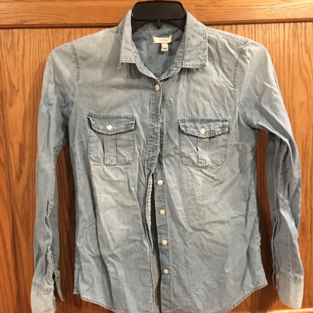 Ladies Blue Denim Shirt